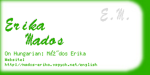 erika mados business card